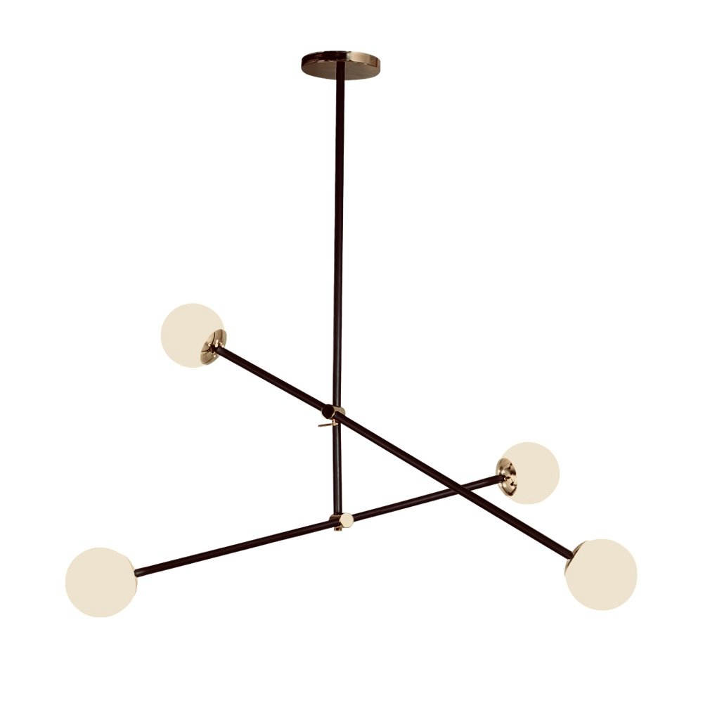 COLGANTE KANDISK 4 LUCES NEGRO